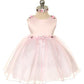 Pink Baby Rosebud Organza Party Dress-AS193