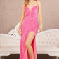 Pink Illusion Sweetheart Mermaid Women Formal Dress - GL3147 - Special Occasion-Curves