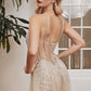 Platinum_4 Tulle Layered Corset Slit Gown with Overskirt CD993 - Women Evening Formal Gown - Special Occasion