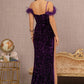 Purple_1 Sequin Cut-away Shoulder Mermaid Slit Women Formal Dress - GL3149 - Special Occasion-Curves