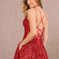 Red_3 Sequin Sweetheart A-Line Women Formal Dress - GL3132 - Special Occasion-Curves