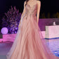 Rose-gold Layered Tulle A-Line Gown CD874 - Women Evening Formal Gown - Special Occasion-Curves