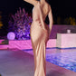 Rose-gold Sleeveless Draped Back Sheath Gown BD7045 - Women Evening Formal Gown - Special Occasion