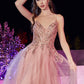 Rose-gold_2 Layered Tulle A-Line Gown CD874 - Women Evening Formal Gown - Special Occasion-Curves
