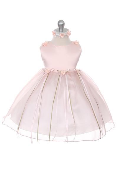 Rose Baby Rosebud Organza Party Dress-AS193