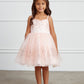 Rose Gold Girl Dress with Sweetheart Neckline Sequins Dress - AS5825