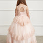Rose Gold_1 Girl Dress with Ruffle Lace Pageant Dress - AS7030