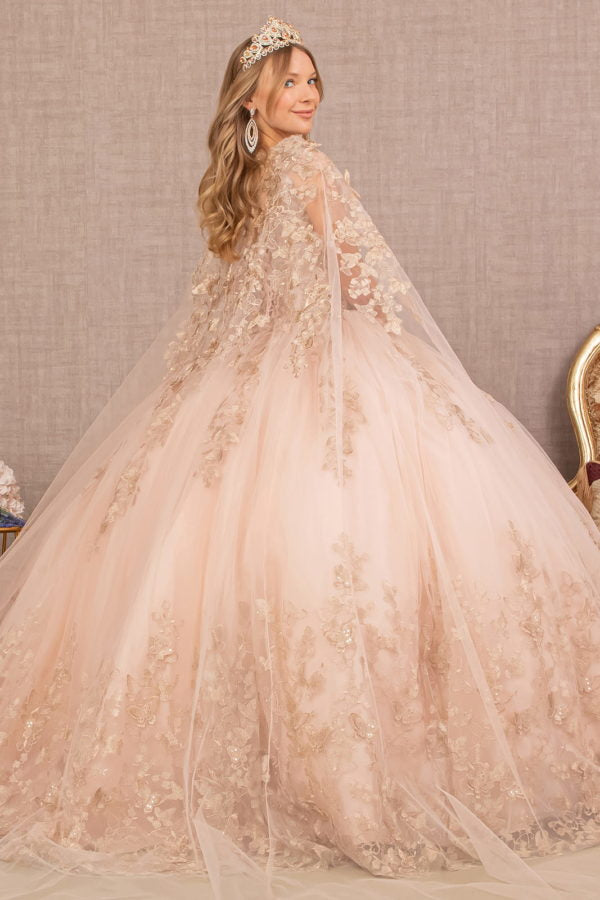 Elizabeth K GL3104 - Jewel Mesh Quinceanera Ballgown Xs / Rose Gold