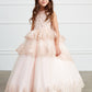 Rose Gold_2 Girl Dress with Ruffle Lace Pageant Dress - AS7030