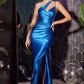 Royal Asymmetrical Satin Sheath Slit Gown CH119 - Women Evening Formal Gown - Special Occasion