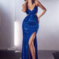 Royal Fitted Sequin Cut Out Gown CH115 - Women Evening Formal Gown - Special Occasion