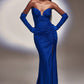 Royal Strapless Stretch with Gloves Slit Gown CD889 - Women Evening Formal Gown - Special Occasion