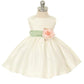 Sage Baby Poly Silk Organza Ivory Party Dress-AS219