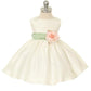 Sage Baby Poly Silk Organza White Party Dress-AS219