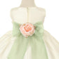 Sage_1 Baby Poly Silk Organza White Party Dress-AS219