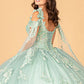 Sage_3 Elizabeth K - GL3099 - Mesh V-Neck Applique Quinceanera Dress