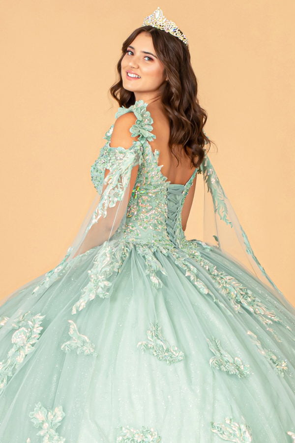green emerald velvet dress House of Wu 26065 Off The Shoulder Velvet Sweet 16 Dress main image 1
