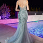 Sea-mist_1 Embellished Fitted Mermaid Gown CB121 - Women Evening Formal Gown - Special Occasion