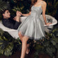 Silver Glitter Tulle Short Dress CD0212 - Cocktail Dress - Special Occasion