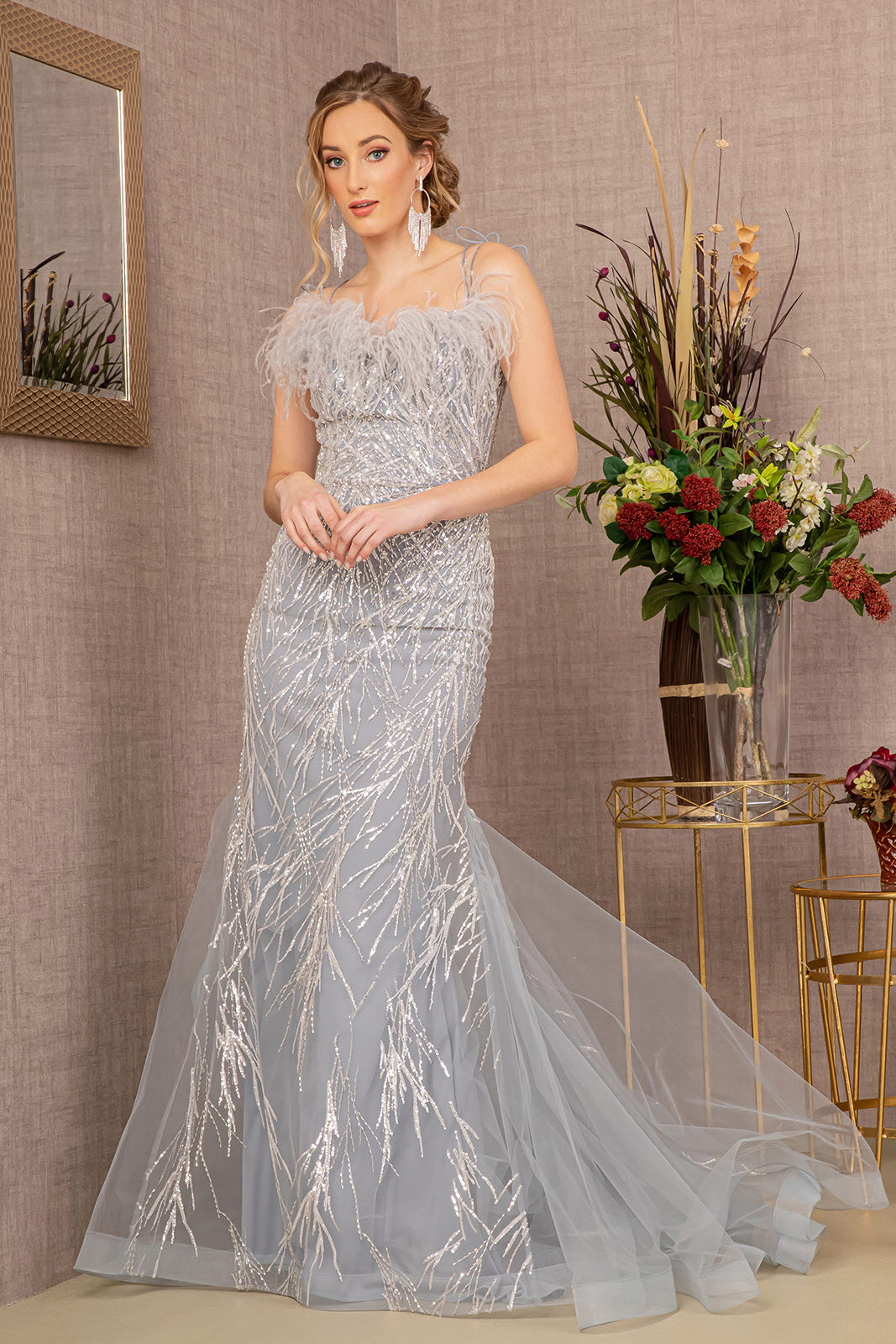 silver sequin sweetheart dress Silver Glitter Strapless Sweetheart Mermaid Prom Dress