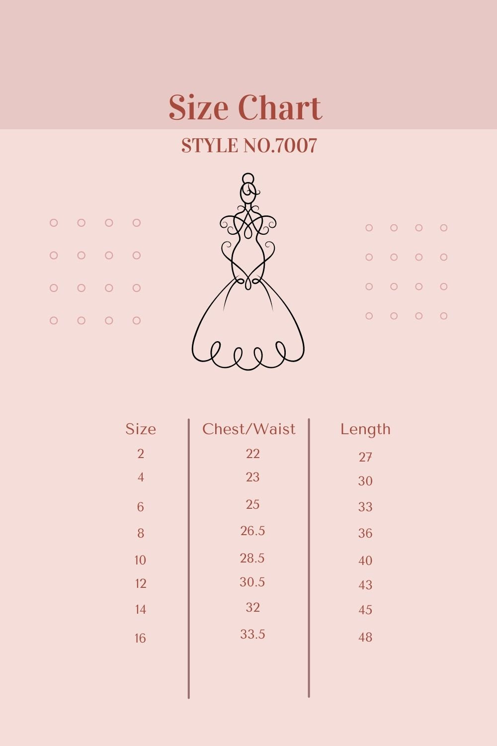 Size Chart Girl Dress - Lace Applique Illusion Bateau Dress - AS7007 Kids Dream