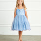 Sky Blue Girl Dress with Sweetheart Neckline Sequins Dress - AS5825