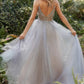 Smoky-blue_1 Bloom Beaded A-line Tulle Gown A1144 Penelope Gown - Special Occasion