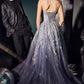 Smokyblue Strapless Layered Tulle Ball Gown J852 - Women Evening Formal Gown - Special Occasion