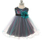 Teal Blue Baby Tulle Multi-Sequin Party Dress-AS328