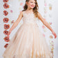 Vintage Rose Girl Dress - Lace Applique Illusion Bateau Dress - AS7007 Kids Dream