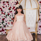 Vintage Rose_2 Girl Dress - Lace Applique Illusion Bateau Dress - AS7007 Kids Dream