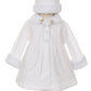White Baby Fleece Cape Coat Dress-AS166