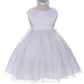 White Baby Rosebud Organza Party Dress-AS193