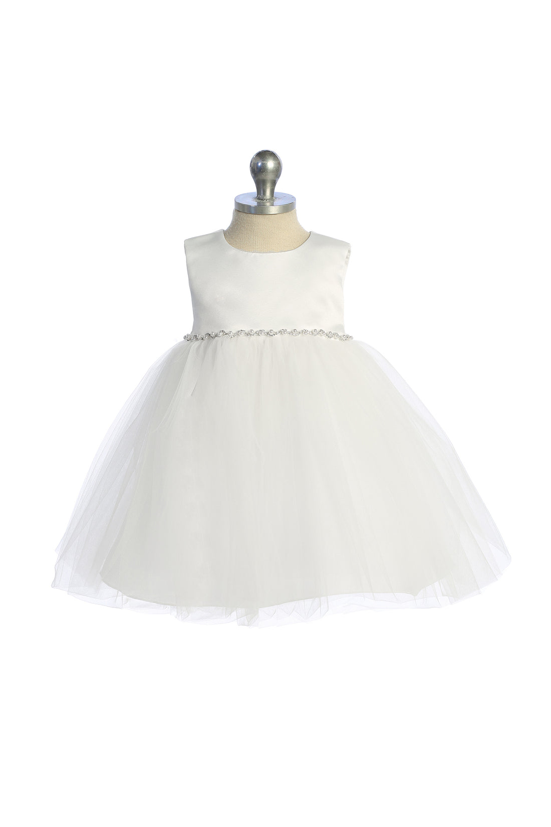 Baby Girl Satin with Rhinestones Party Dress- AS540-G Kids Dream