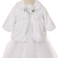 White Baby Soft Fur Half Coat Dress-AS281