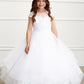 White Girl Dress with Floor Horse Hair Dress - AS5835