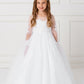 White Girl Dress with Stunning Sleeves and Bodice Dress - AS5780