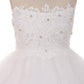 White_1 Girl Dress - Lace Applique Illusion Bateau Dress - AS7007 Kids Dream