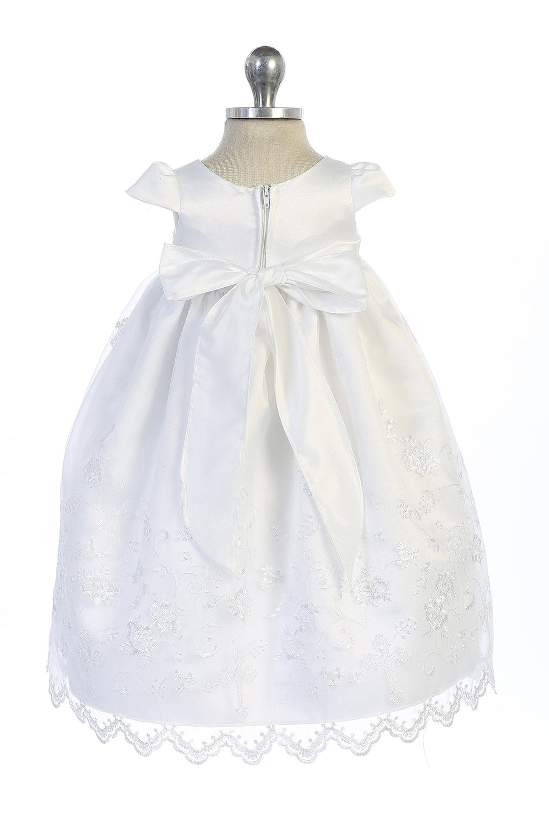 White_2 Baby Embroidered Christening Gown Dress-AS470