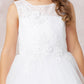 White_2 Girl Dress with Embroidery Lace Applique - AS5753