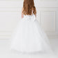 White_2 Girl Dress with Stunning Sleeves and Bodice Dress - AS5780