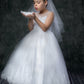 White_3 Girl Dress - Lace Applique Illusion Bateau Dress - AS7007 Kids Dream