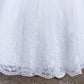 White_3 Girl Dress with Beautiful Illusion Neckline Dress - AS5797