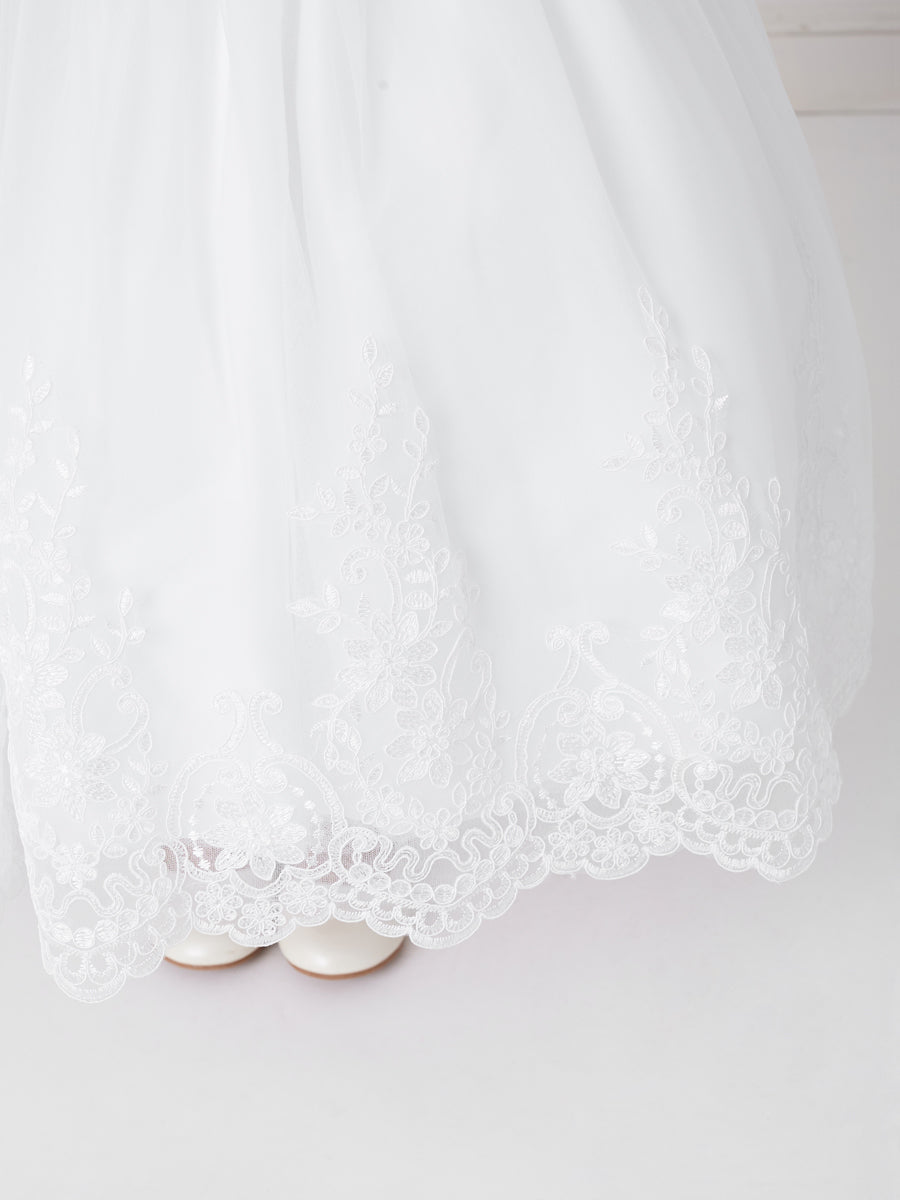 Girl Dress with Illusion Neckline Bodice by TIPTOP KIDS