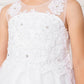 White_3 Girl Dress with Lace Applique Bodice - AS5772