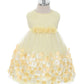 Yellow Baby Mesh Flowers Taffeta Party Dress-AS333