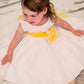 Yellow_1 Baby Poly Silk Organza Ivory Party Dress-AS219