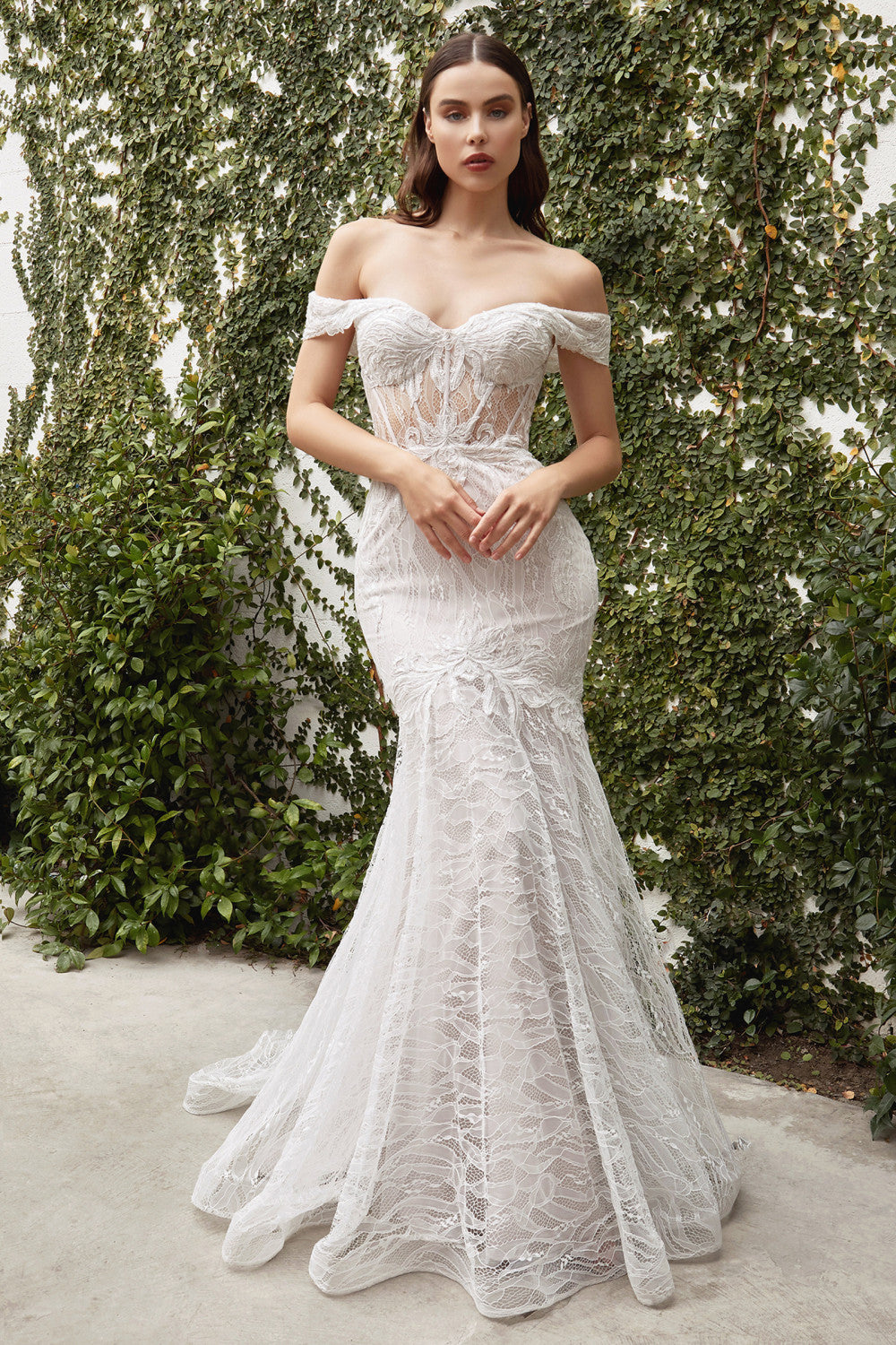 fitted lace wedding dress Lady Black Tie - A0666W Jolie Lace Bridal Gown - Andrea & Leo