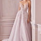 Mary Floral Lace-up Princess A-Line Gown - Andrea & Leo Couture A1019 - Special Occasion