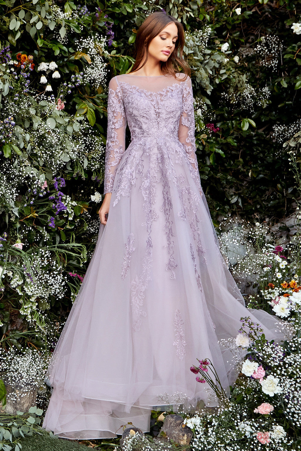 Andrea & Leo Couture A1024 Enchanting Embellished A-Line Dress - Special Occasion